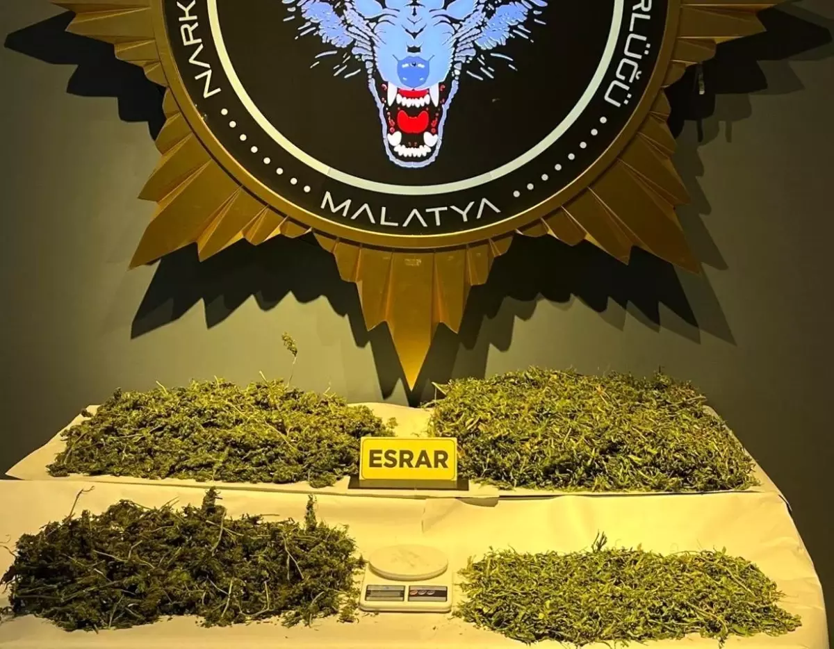 Malatya’da Uyuşturucu Operasyonu: 13 Kilo Kenevir Ele Geçirildi